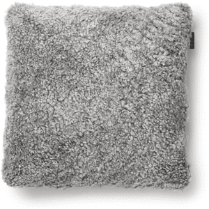 Skinnwille Curly Kuddfodral, 45x45 / Charcoal Grey Silver