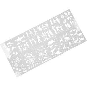 GoolRC 12 st Målarstenciler A4 Tecken Djur Växter Säkra Giftfria Hållbara Lätta Breda