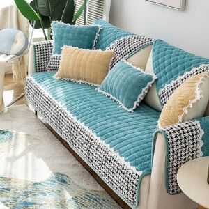 Binchi Lighting Appliances Soffkudde Tjock Manchester Halkfri Kudde Enkel Modern Lädersofföverdrag Vinter Plysch Sofföverkast 70X70