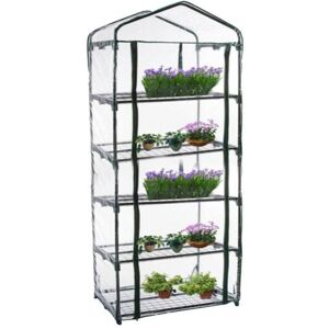 WOW My Garden Växthusskydd Transparent Enkel montering PVC-rulldragkedja Design Växthusskydd för trädgård 5-Layers