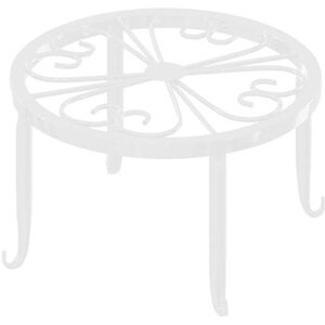 YOU HOME Metall Blomkruksställ Kraftigt Inomhus Utomhus Planteringskrukshållare Rostsäker vit