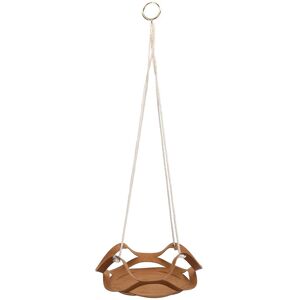 OutsideWorld PU Läder Blomkruka Displayhållare Suckulent Hängande Korg Planter DekorationL Brun