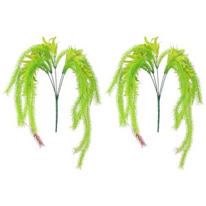 OutsideWorld Konstgjorda plastgräs luftväxter konstgräs konstgjorda växter DIY hemväggdekoration röd röd