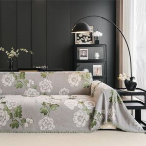 Your Warm Home Sofföverdrag Hem Chenille Stor Blomma Soffmatta Plädar Året runt Camping Picknickfilt Överdrag Sofföverdrag 180x130cm
