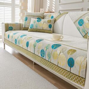 Your Warm Home Chenille Soffmatta Halkfri Enfärgad Soffa Fyra Säsonger Universellt Soffskydd Jacquard Kombination Överlägsen Kvalitet Soffkudde 110x240cm 1pc beige