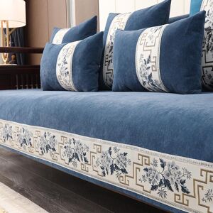 Your Warm Home Chenille Halkfri Soffkudde L-formad Sofföverdrag Kinesisk Plommonblomma Kudde Skyddsöverdrag för Lädersoffa Handduk 70x70cm 1pcs