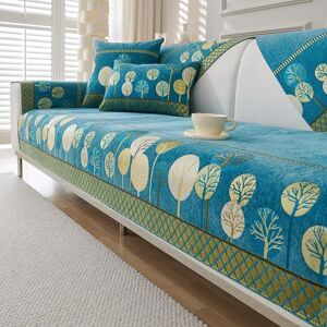 Your Warm Home Chenille Soffmatta Halkfri Enfärgad Soffa Fyra Säsonger Universellt Soffskydd Jacquard Kombination Överlägsen Kvalitet Soffkudde 90x210cm 1pc grön