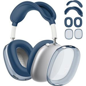 Skyddssats för AirPods Max, skyddande film för huvudband + TPU-skyddsfilm + silikonöronkuddar, svettsäkra tillbehör (blå)
