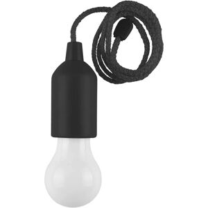 Dragsladdsbelysning - Bärbar LED-lampa för utomhus/inomhus hängande lampa för camping, hemgarage, uteplats och tältbelysning (svart) - 75-WL2030