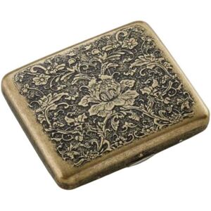 Cnikly Klassiskt cigarettetui för 20 cigaretter, metall, bärbart retro cigarettetuiZ, cigarettbox, dam- och herretui, rymmer 20 cigaretter, 9,6 x 8,3