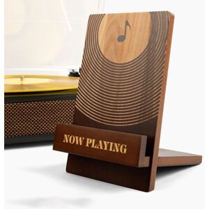 Nu Spelas Vinylskivställ Klassiskt Trä Nu Spelas Skivhållare Ställ Vinyl Nu Spelas Skylt