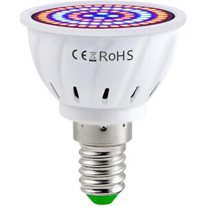 7W E14 80LED Växtlampa Växtbelysning Inomhusväxter Grönsaker Blommor Tillväxtlampa Odla Lampa