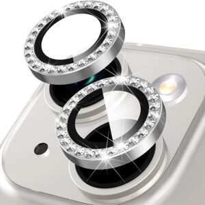 MTK Kamera lins till iPhone 15 / 15 Plus Glitter Silver