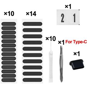 Universell Högtalare Dammskydd Nät Klistermärke för Mobiltelefon kompatibel med IPhone 16/15/14/13 Pro Max Samsung Huawei Telefon Port Skydd Rengöringskit