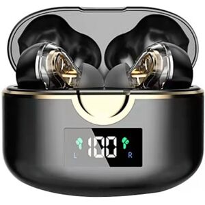 （Svart）Trådlösa hörlurar, Bluetooth-hörlurar, sport-hörlurar, ZQKLA