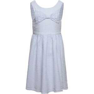 Dress Big Bow Searsucker Dresses & Skirts Dresses Casual Dresses Sleeveless Casual Dresses Blue Lindex