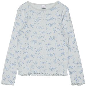 Top L S Pointelle Aop Tops T-shirts Long-sleeved T-shirts Blue Lindex