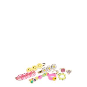 Hair Clips And Rings 3Pe Exclu Accessories Hair Accessories Hair Pins Pink Lindex