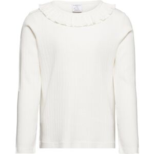 Top Drop Needle Frill Collar Tops T-shirts Long-sleeved T-shirts White Lindex