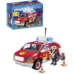 City Action Fire Chief's Car With Lights And Sound - 71375 Toys Playmobil Toys Playmobil City Action Multi/patterned PLAYMOBIL