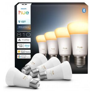 Philips Led-Smartlampa, White Ambiance, E27, 810 Lm, 4-Pack