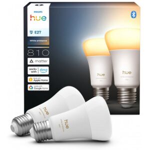 Philips Led-Smartlampa, White Ambiance, E27, 810 Lm, 2-Pack