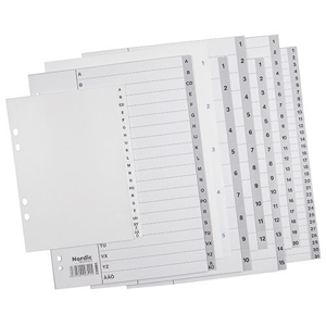 White Box Pärmregister Grå Pp A4 1-20 Inkl. Rubrikblad