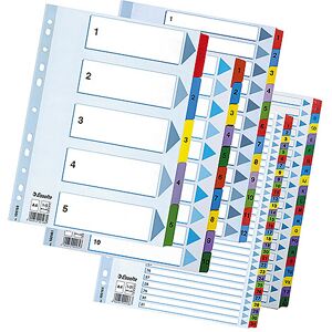 Esselte Register Mylar Flerfärg A4 1-5