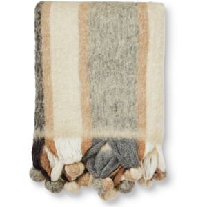 Jakobsdals Striped Mohair Pläd Brun