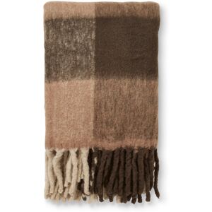 Jakobsdals Check Mohair Pläd Mörkbrun