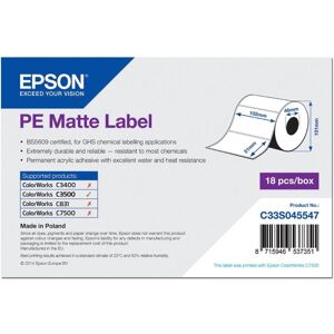 Epson PE Matte Label - Die-cut Roll: 102mm x 51mm, 535 labels