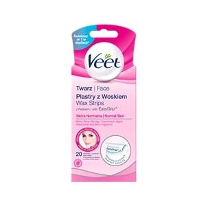 Veet Strips with wax for facial hair removal 20 pcs