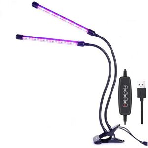 Växtlampa / växtbelysning med 2 flexibla LED lysrör