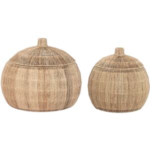 Korg - set DKD Home Decor 55 x 55 x 45 cm Tropiskt Jute