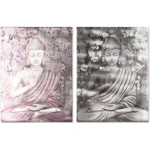 Tavla Home ESPRIT Buddha Orientalisk 60 x 2,7 x 80 cm (2 antal)