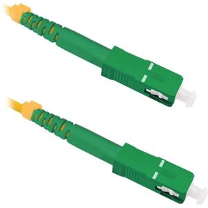 Qoltec Simplex - Patch-kabel - SC/APC enkelläge (hane) till SC/APC enkelläge (hane) - 10 m - fiberoptisk - simplex - 9 / 125 mikrometer - G.652D - ha