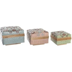 Korg - set DKD Home Decor Multicolour Bambu Boho 29 x 29 x 22 cm