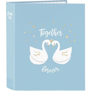 Ring binder Glow Lab Cisnes Blue A4 27 x 33 x 6 cm