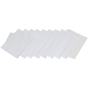 Pärmregister Plast A4+ A-Ö Vit, 225x240x297mm, 10st 10st