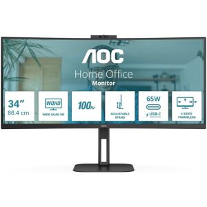 AOC CU34V5C 34" (3440 x 1440) Välvd ultrabred skärm med USB-C PD 65W och högtalare
