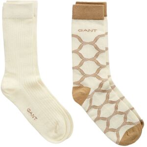 GANT Socks 2-Pack Gift Box Dam, Dark Khaki, 39-41