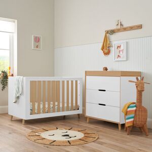 Tutti Bambini Fika Mini 2pc Room Set White/Light Oak
