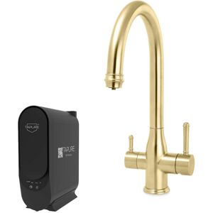 Tapure Stylish and Durable Hamworth Round 3-in-1 Tap Direct Flow Reverse Osmosis Elegant Water Purifier Brass