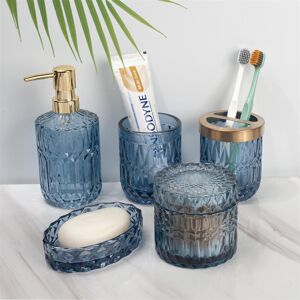 Canora Grey Bibby Bathroom Accessory Set Blue 10cm W X 10cm D
