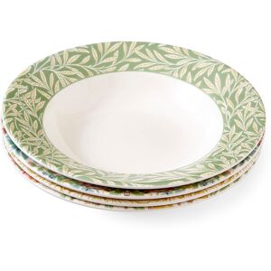 The Original Morris & Co. Spode 10.5" Bistro Pasta Bowls Green;Yellow;Orange