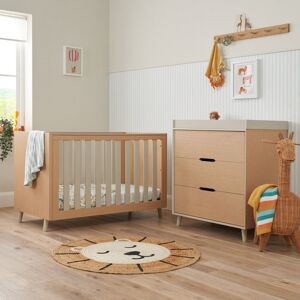 Tutti Bambini Fika 2pc Room Set Light Oak/White Sand