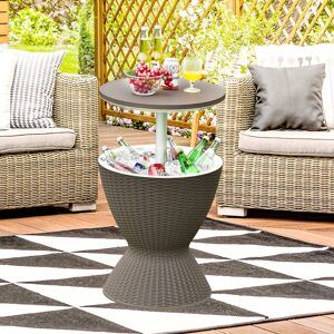Ivy Bronx Abbotson Ice Bucket Brown 58cm H X 49cm W X 49cm D