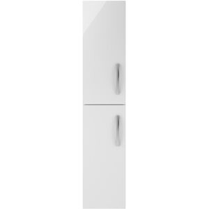 Nuie 30cm x 143.5cm Wall Mounted Cabinet White 143.3cm H X 30cm W X 25.3cm D