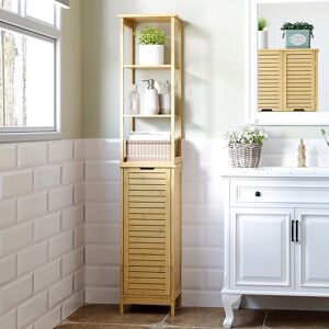 ClassicLiving Kingston 34Cm W x 173Cm H x 30Cm D Bathroom Storage Furniture Set Natural 173cm H X 34cm W X 30cm D