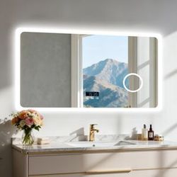 Metro Rectangle Bluetooth Led Mirror With 3X Magnifing 120 cm H x 70 cm W